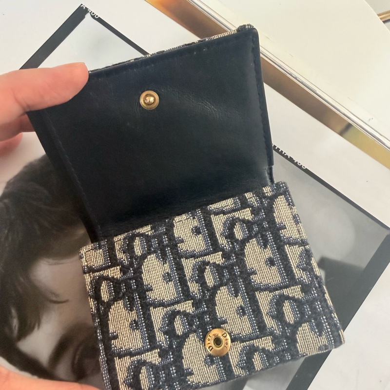 ✔️ 迪奧 CHRISTIAN DIOR SADDLE LOTUS 三折短夾-18