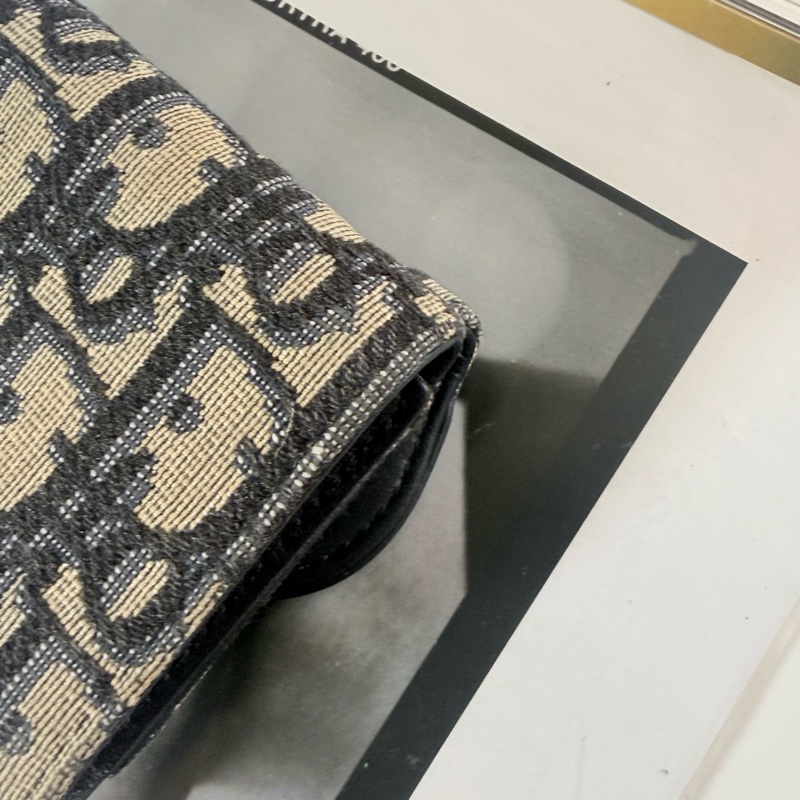 ✔️ 迪奧 CHRISTIAN DIOR SADDLE LOTUS 三折短夾-28