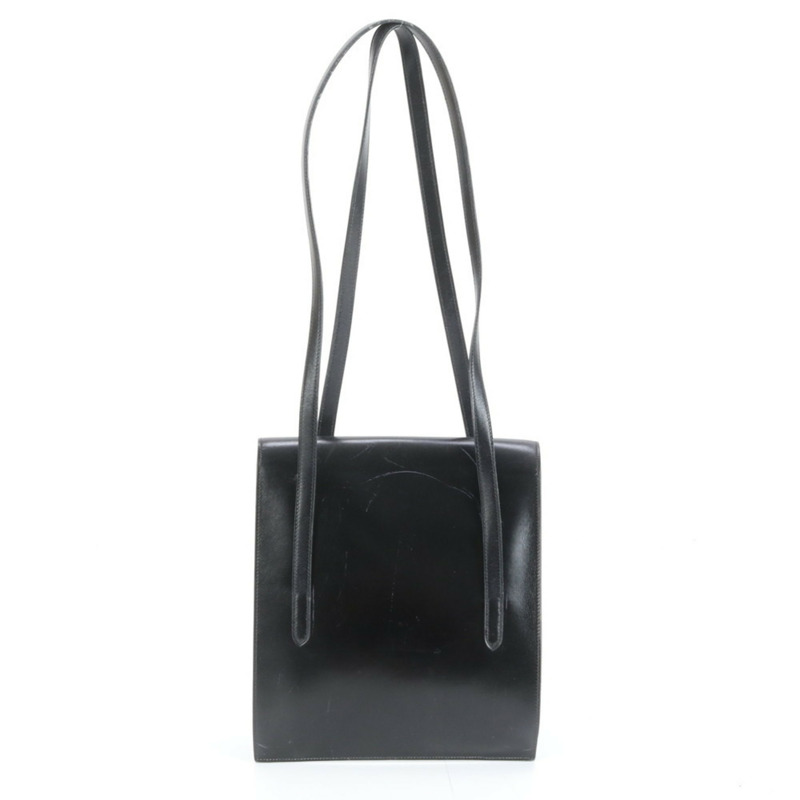 愛馬仕 Hermès 〇I 黑色女士雕花小牛皮單肩包-2