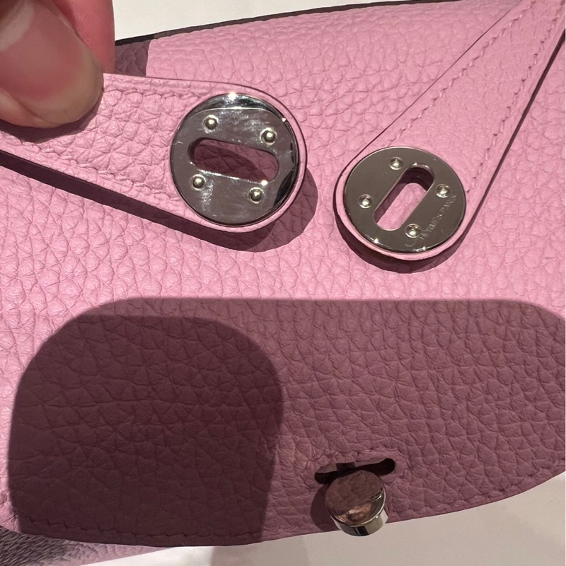 🌈Hermes💗Mini Lindy一代💗X9錦葵紫銀扣💗99新🌈TC皮🌟愛馬仕🌟-1