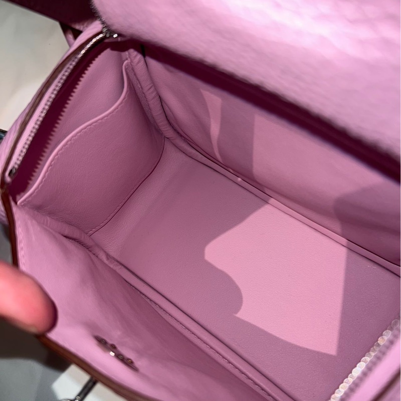 🌈Hermes💗Mini Lindy一代💗X9錦葵紫銀扣💗99新🌈TC皮🌟愛馬仕🌟-2