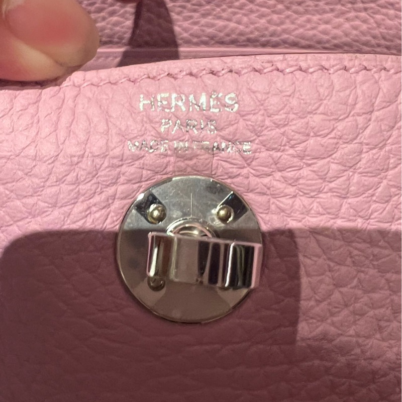 🌈Hermes💗Mini Lindy一代💗X9錦葵紫銀扣💗99新🌈TC皮🌟愛馬仕🌟-3