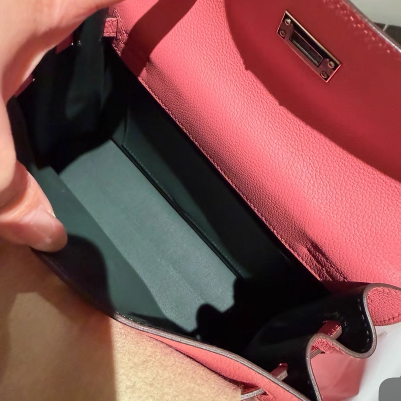 有購證W刻🩷 爱马仕 kelly danes 夏日粉 w刻 银扣 ec皮-6