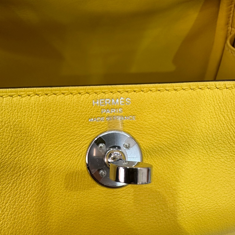 🌈Hermes💛Mini Lindy一代💛那不勒斯黃銀扣🌈99新🌟全套有單🌈🌟Swift皮🌟愛馬仕🌟-1