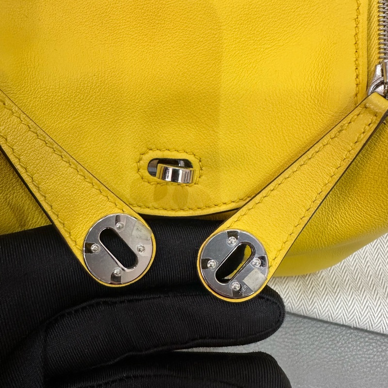 🌈Hermes💛Mini Lindy一代💛那不勒斯黃銀扣🌈99新🌟全套有單🌈🌟Swift皮🌟愛馬仕🌟-2