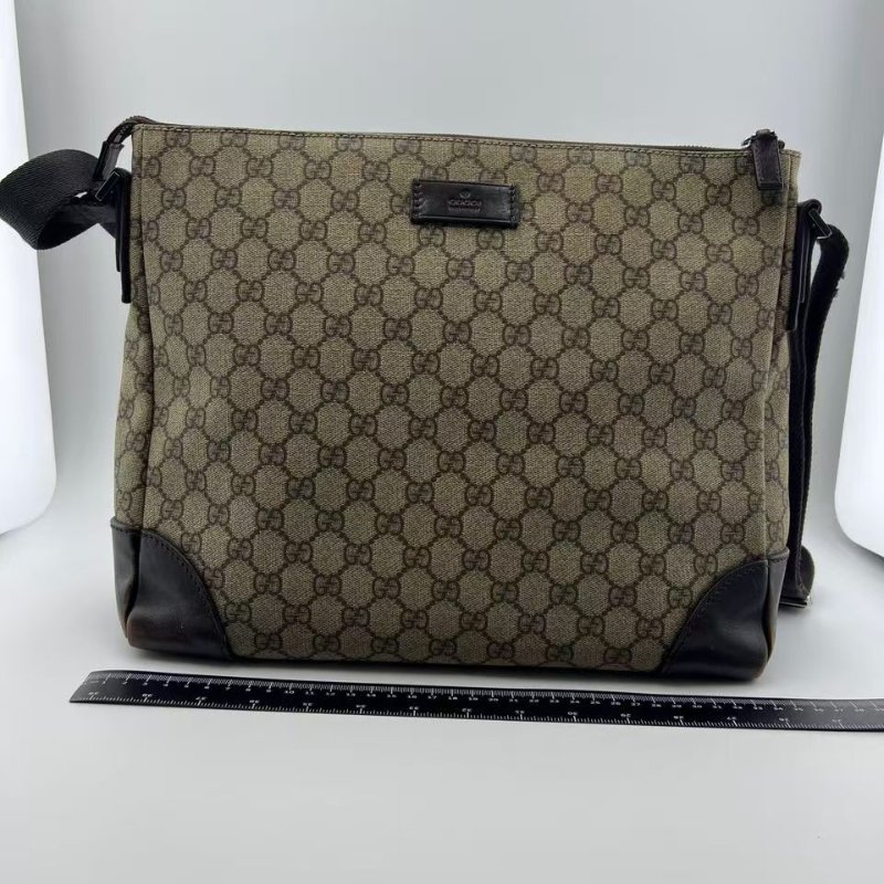 古馳經典雙 G 老花帆布斜挎包-8