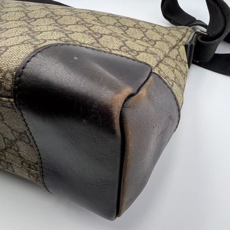 古馳經典雙 G 老花帆布斜挎包-13