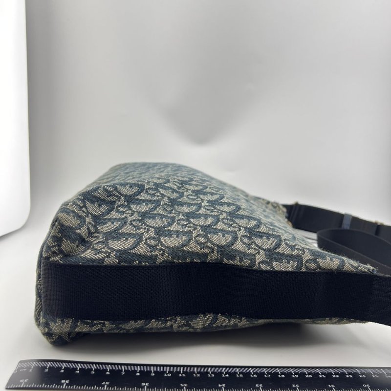 迪奧 Oblique 老花帆布郵差包-5