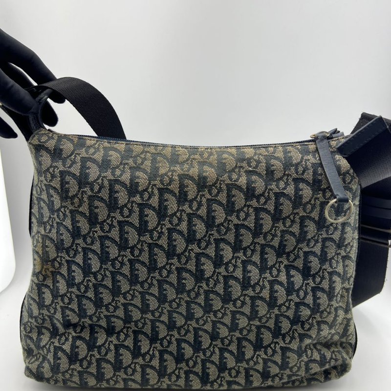 迪奧 Oblique 老花帆布郵差包-7