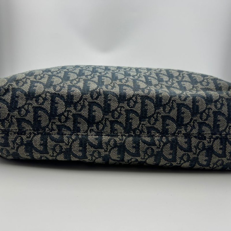 迪奧 Oblique 老花帆布郵差包-19