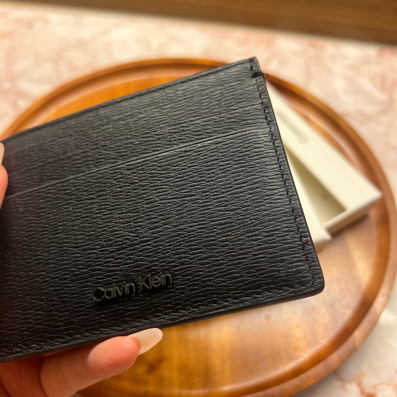 Calvin Klein 男士黑色皮革卡夾Saffiano Leather Card Holder-7