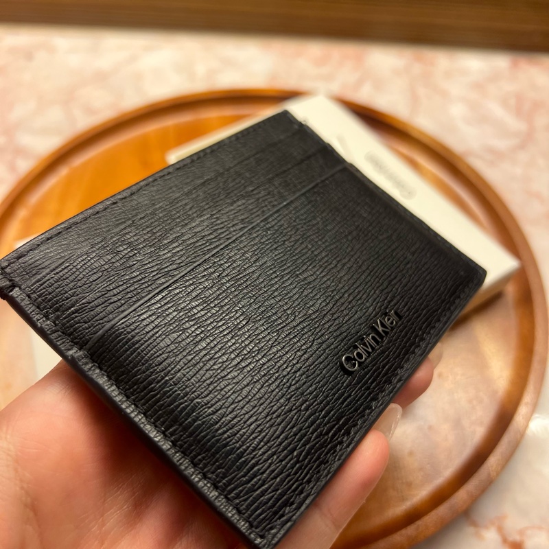 Calvin Klein 男士黑色皮革卡夾Saffiano Leather Card Holder-8