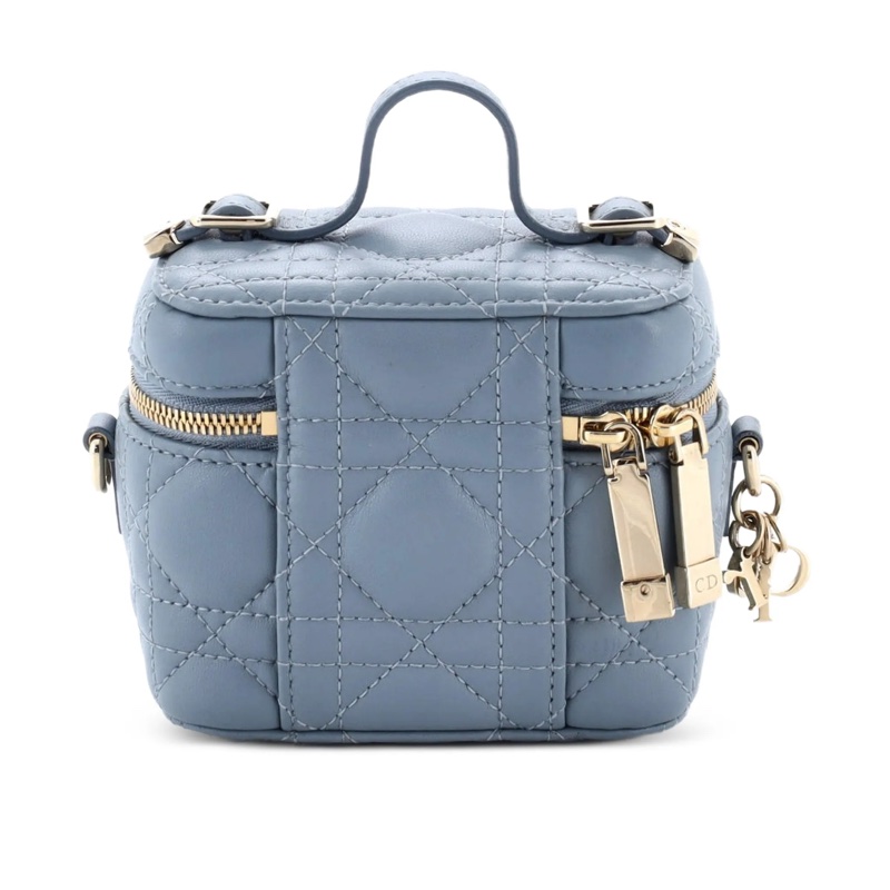 Lady Dior Vanity Case Cannage Quilt Lambskin Micro crossbody bag-6