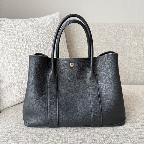 Hermes Garden Party 36cm 黑色 花園包 Z刻