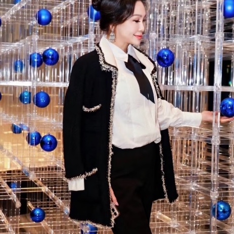 ❤️CHANEL 明星同款 經典外套 精緻雙C紐扣-1