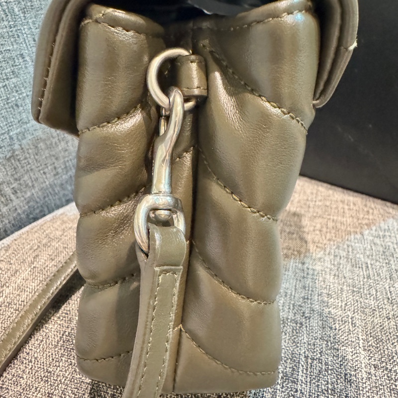 Saint Laurent YSL Loulou Small 小牛皮 肩背包 深卡其綠2018|附原盒-14