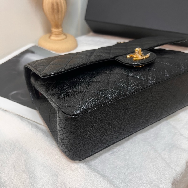 ෆ Chanel cf25 黑金荔枝 芯片款🈶購證✨-4