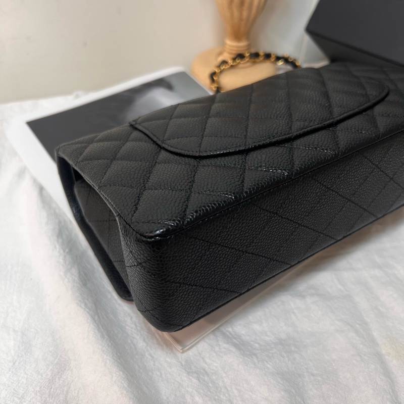 ෆ Chanel cf25 黑金荔枝 芯片款🈶購證✨-7