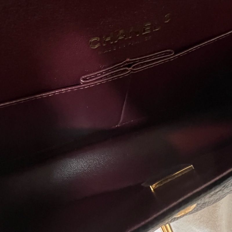 ෆ Chanel cf25 黑金荔枝 芯片款🈶購證✨-11