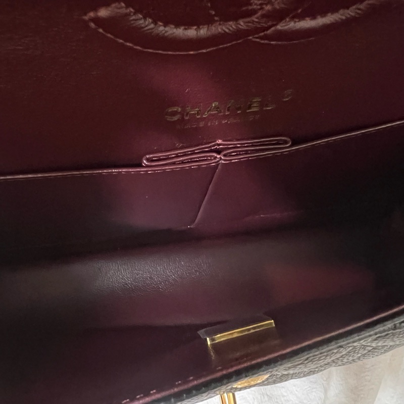 ෆ Chanel cf25 黑金荔枝 芯片款🈶購證✨-12