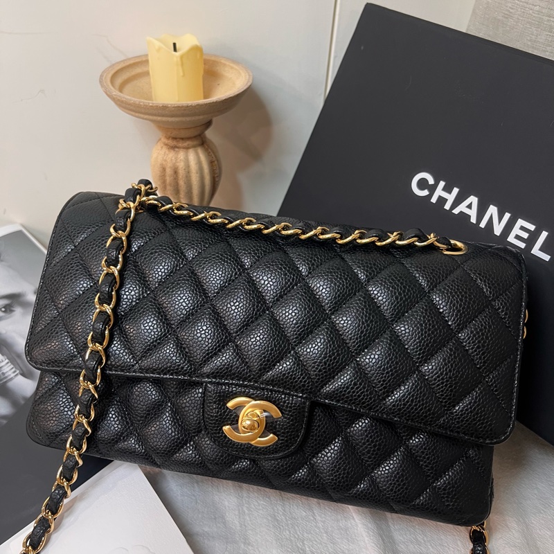 ෆ Chanel cf25黑金荔枝 保卡🈶購證-4