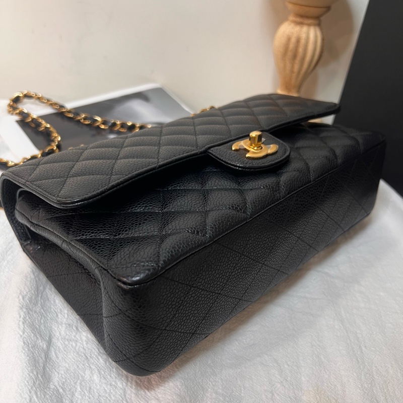 ෆ Chanel cf25黑金荔枝 保卡🈶購證-5