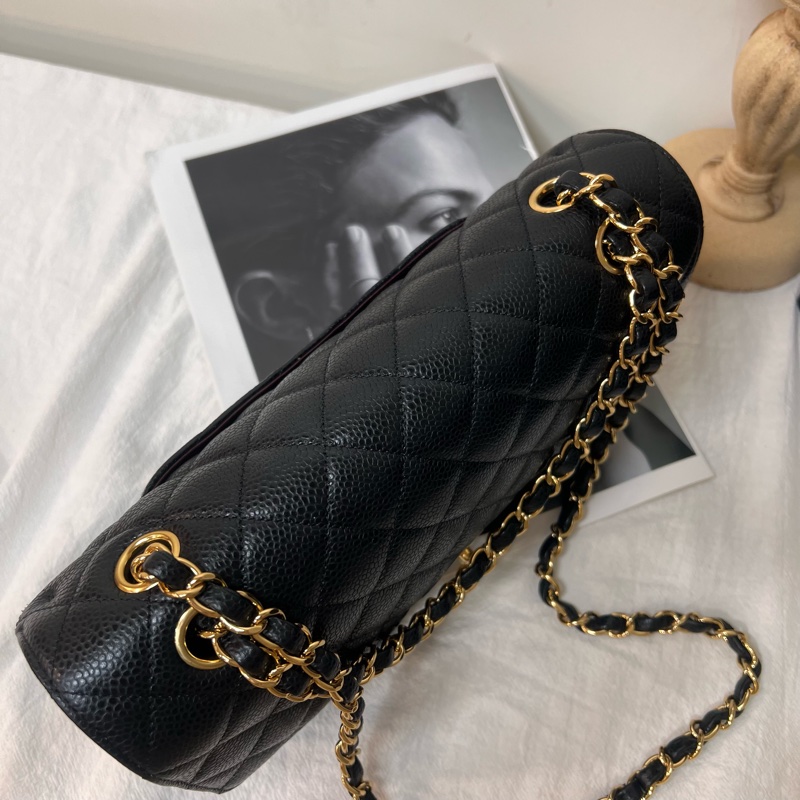 ෆ Chanel cf25黑金荔枝 保卡🈶購證-9