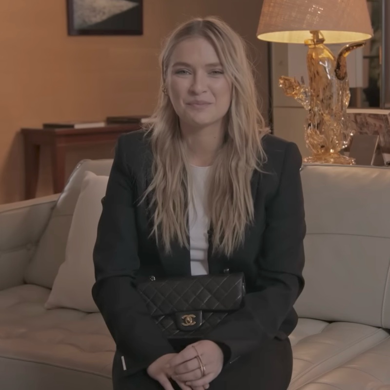 近新收藏級老香CHANEL CF25 香奈兒25cm 黑金羊皮 vintage-4