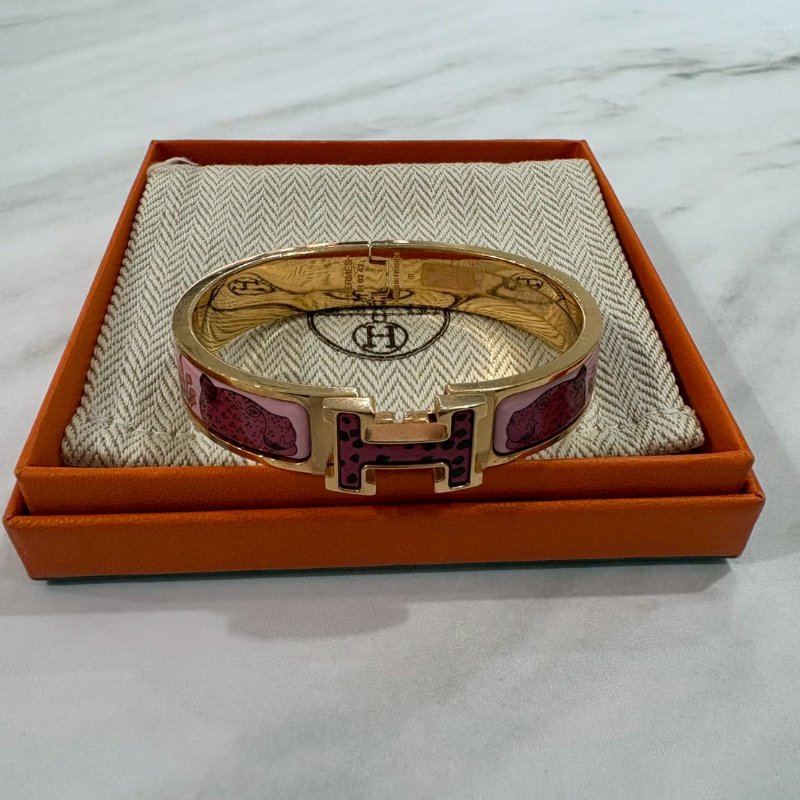 愛馬仕手環 粉花豹圖騰-0