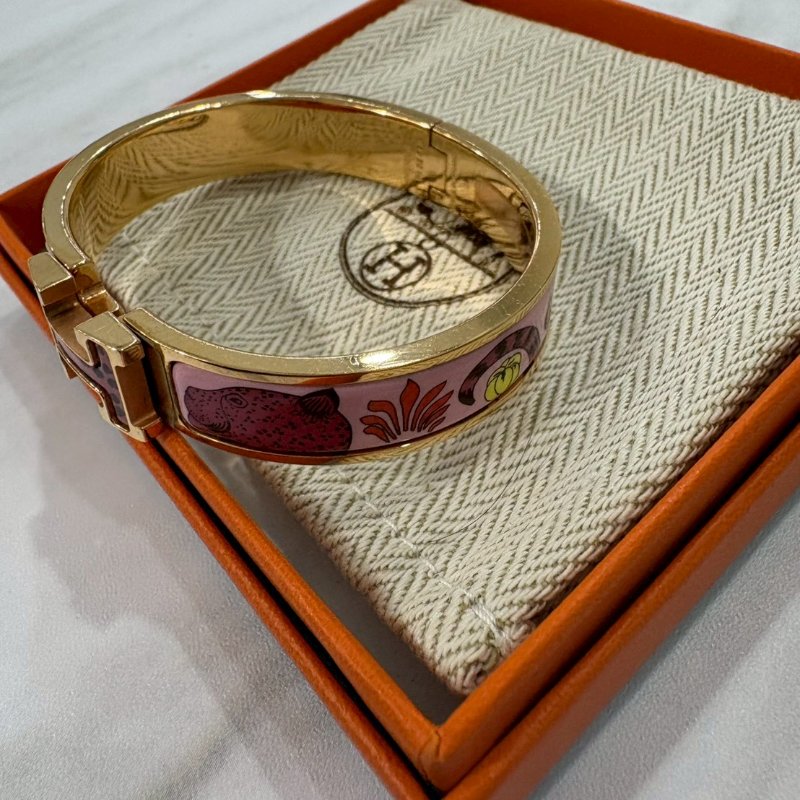 愛馬仕手環 粉花豹圖騰-1