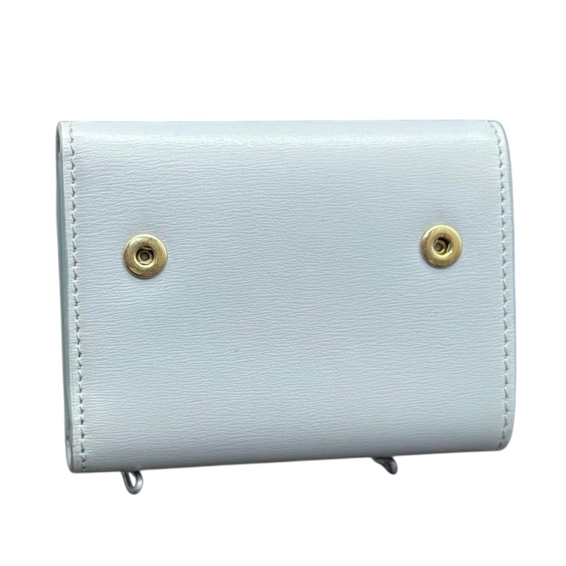 🌷Celine 凱旋門經典兩用短夾baby藍|經典花紋✦fufu style 精品✦ 氣質款|-3