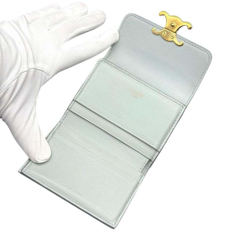 🌷Celine 凱旋門經典兩用短夾baby藍|經典花紋✦fufu style 精品✦ 氣質款|-25