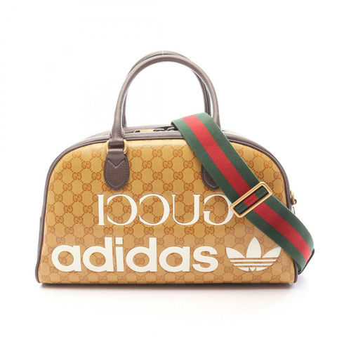 GUCCI x Adidas 中型兩用肩背旅行包 702400 帆布皮革二手