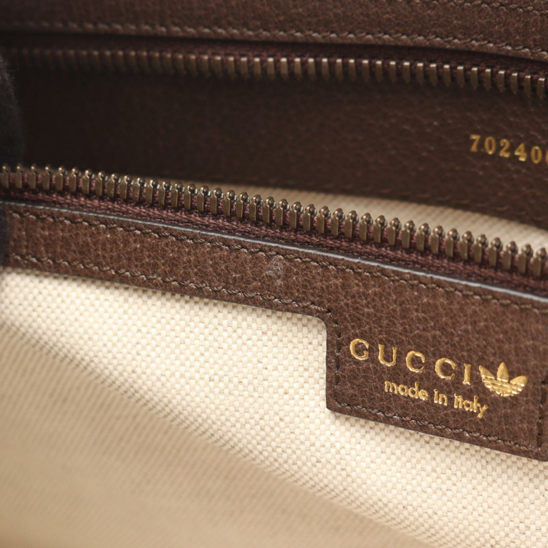 GUCCI x Adidas 中型兩用肩背旅行包 702400 帆布皮革二手-4