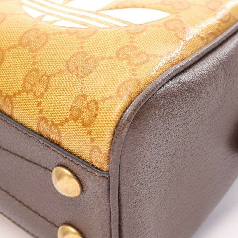 GUCCI x Adidas 中型兩用肩背旅行包 702400 帆布皮革二手-8