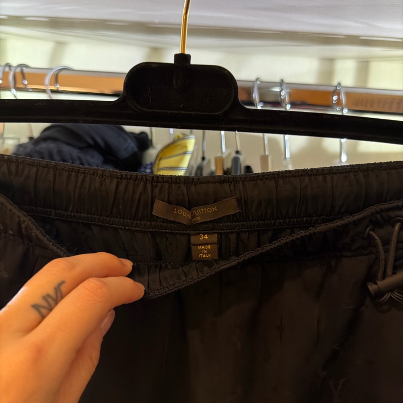 Lv 緞面長褲-4