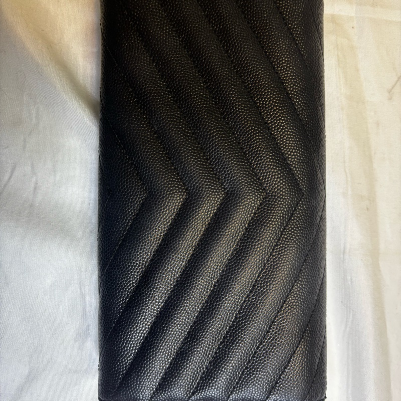 YSL 金屬LOGO V掀蓋長夾-8