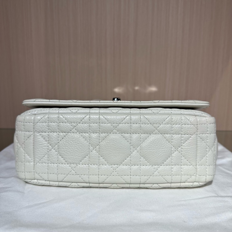 DIOR迪奧 Caro 藤格紋小牛皮 斜挎單肩包 白色-4