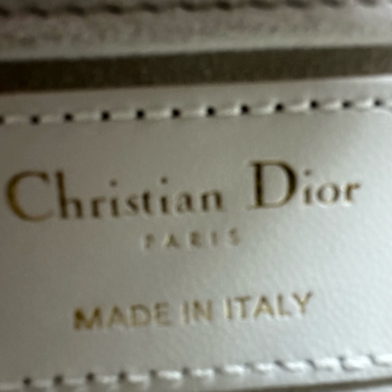 DIOR迪奧 Lady D-Joy 淺金白色羊皮戴妃包 超迷你-6