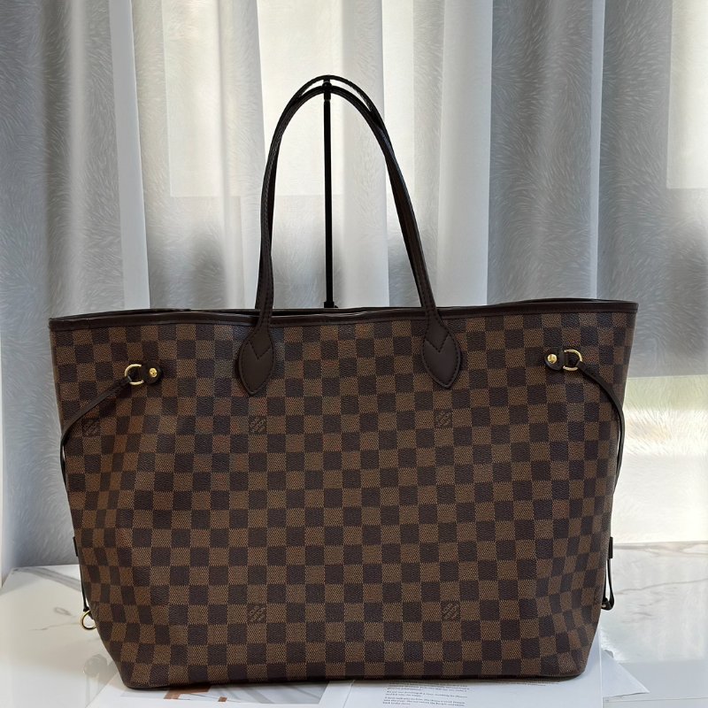 LOUIS VUITTON 經典Neverfull托特包 - GM棋盤格-0