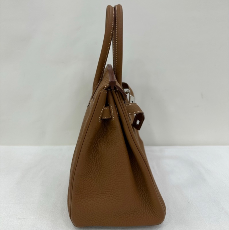 HERMES 愛馬仕 Birkin 30 37金棕銀扣 Togo皮 框Q-3
