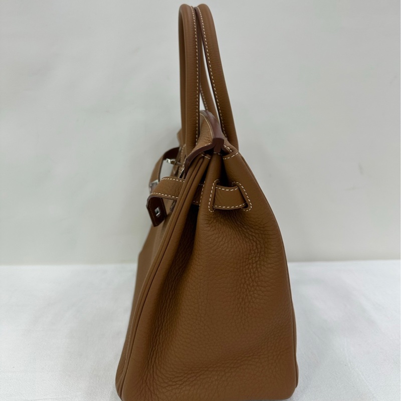 HERMES 愛馬仕 Birkin 30 37金棕銀扣 Togo皮 框Q-4