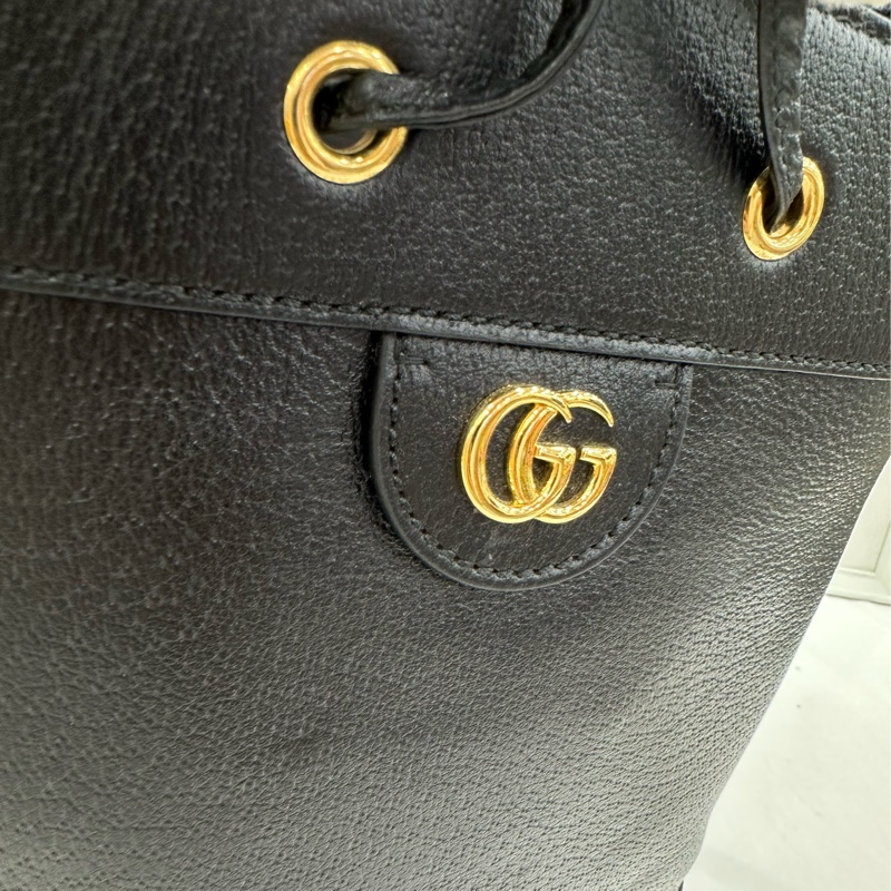 Gucci古馳Ophidia黑色抽繩水桶包 閒置 有購證-7