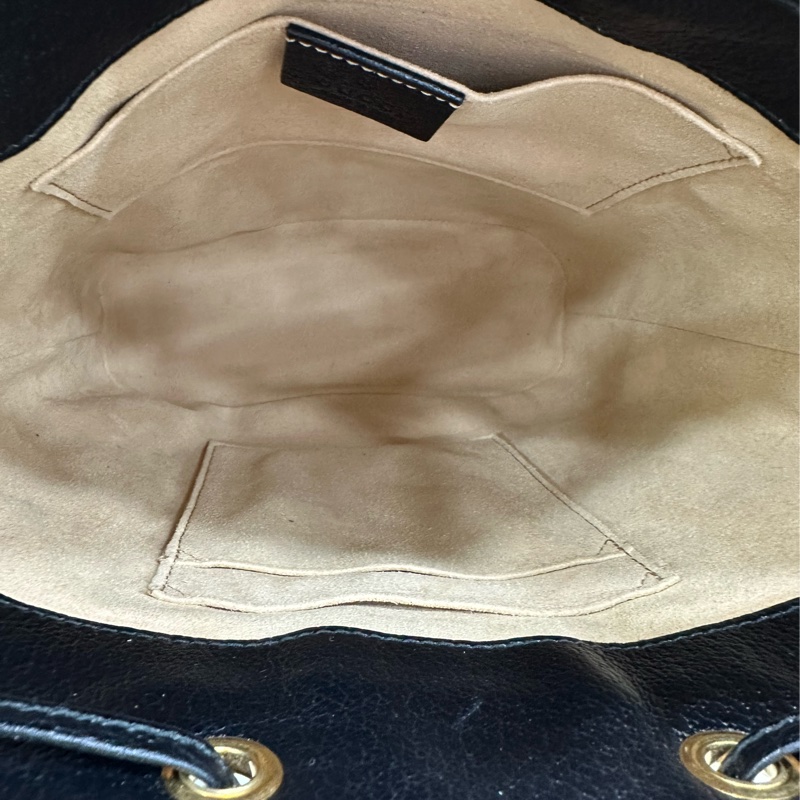 Gucci古馳Ophidia黑色抽繩水桶包 閒置 有購證-8