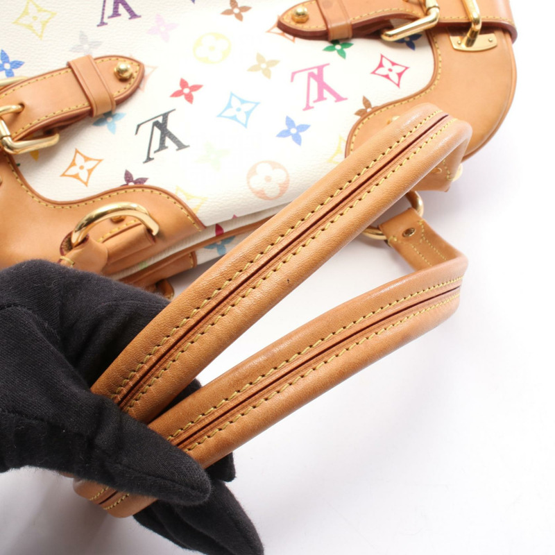 路易威登 Claudia 手提包 M40193 Monogram Multicolore 白色皮革 二手-7