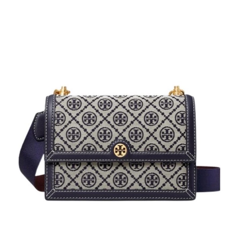 Tory Burch 女士 T MONOGRAM 小號提花單肩包均碼碼23cm*9cm*15cm-0