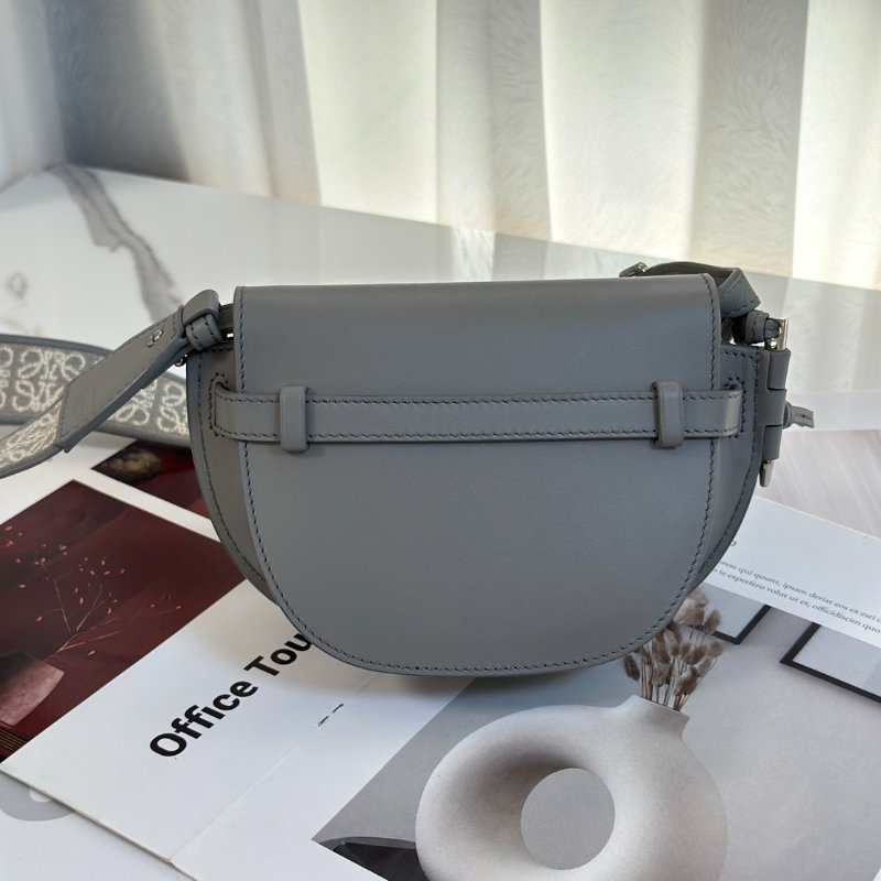LOEWE Gate dual馬鞍包 - mini灰-4