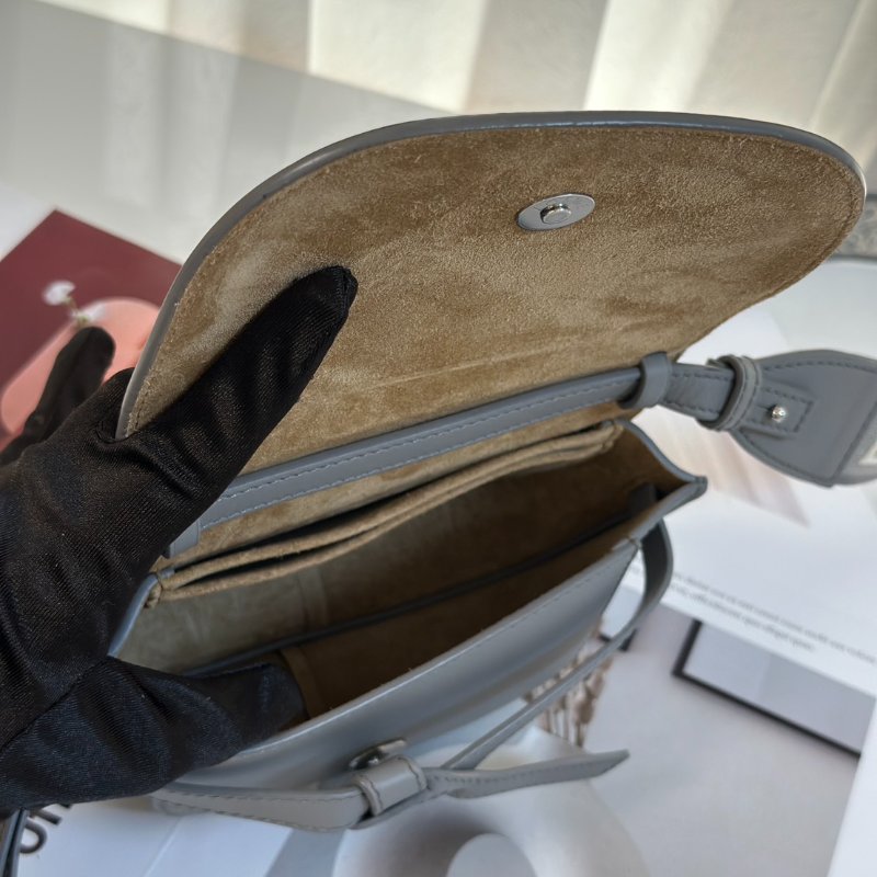 LOEWE Gate dual馬鞍包 - mini灰-7