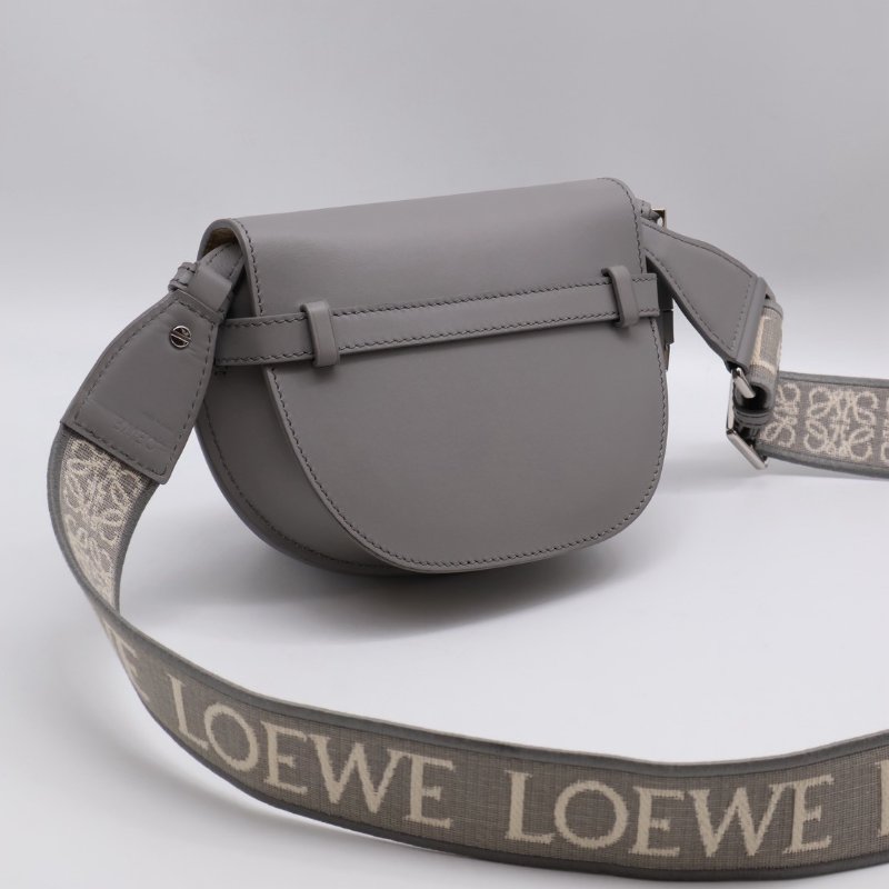LOEWE Gate dual馬鞍包 - mini灰-2