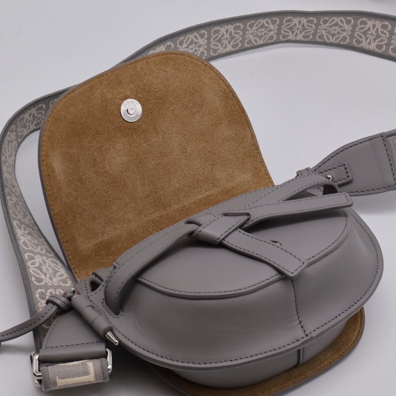 LOEWE Gate dual馬鞍包 - mini灰-4